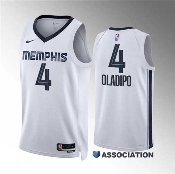 Mens Memphis Grizzlies #4 Victor Oladipo White Association Edition Stitched Jersey Dzhi->memphis grizzlies->NBA Jersey
